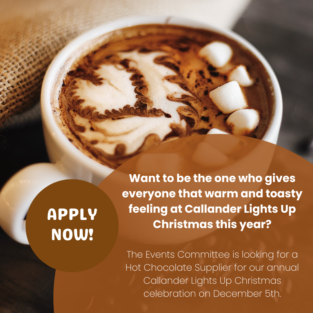Want to be the one who gives everyone that warm and toasty feeling at Callander Lights Up Christmas this year? ☕✨